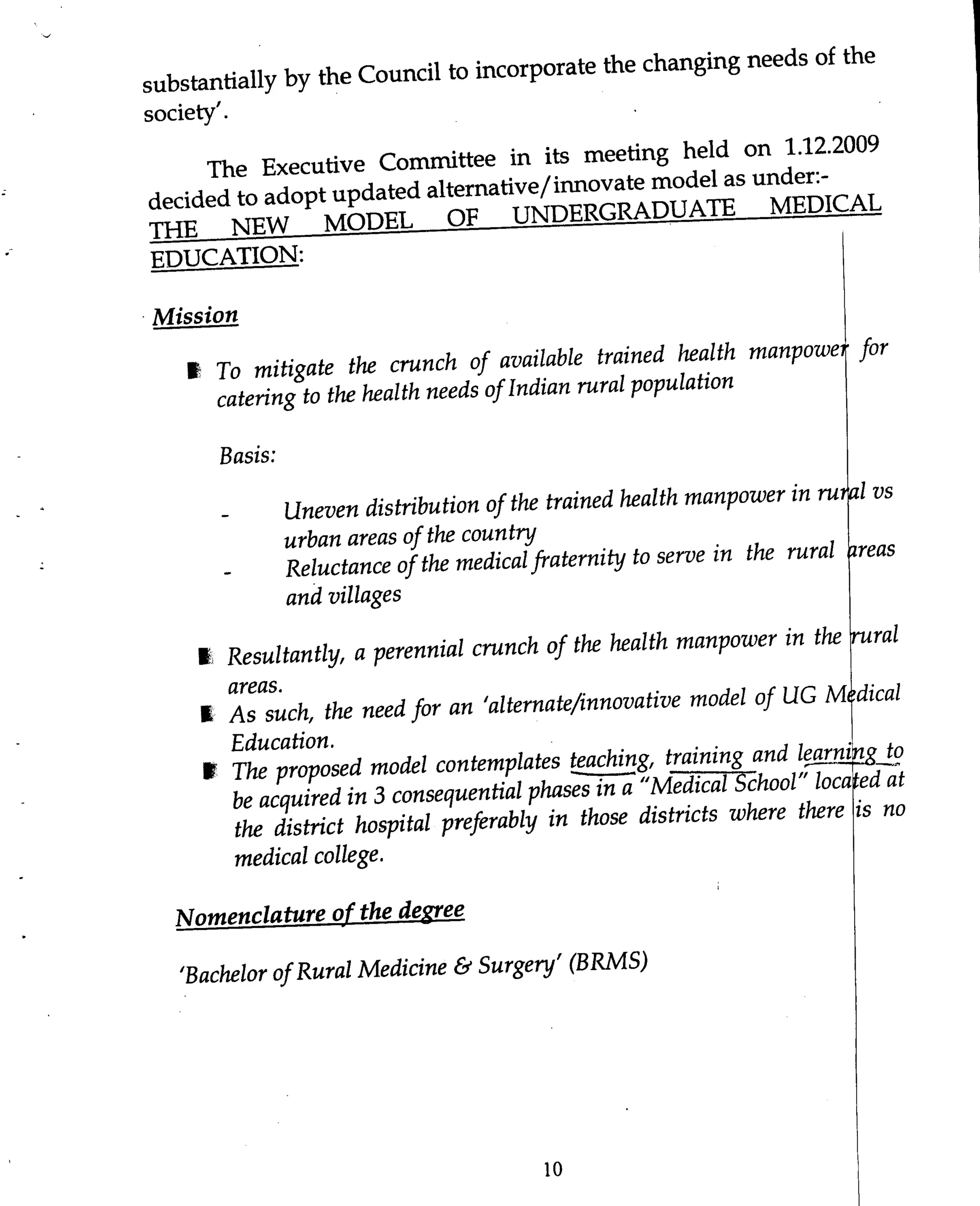 2010 vision background paper