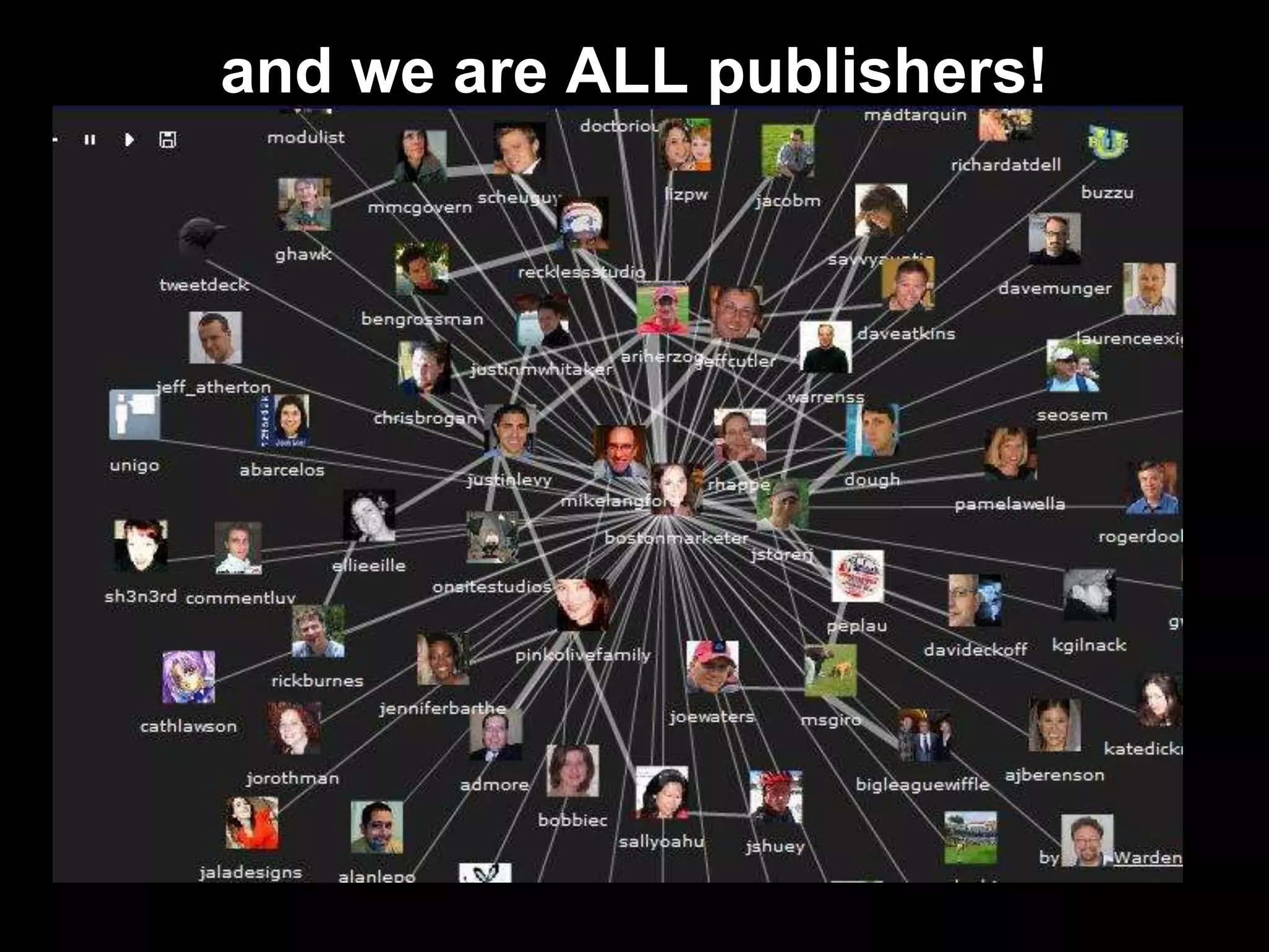 and we are ALL publishers!
 