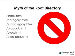 Myth of the Root Directory /index.html /category.html /subcategory.html /product.html /blog.html /blog-post.html 