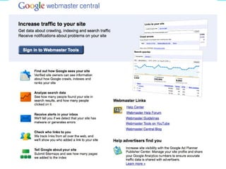 GOOGLE WEBMASTER CENTRAL 