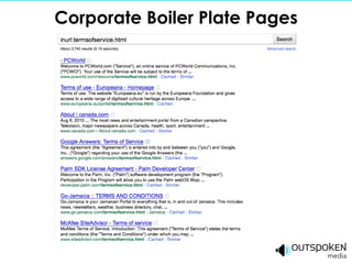 Corporate Boiler Plate Pages 