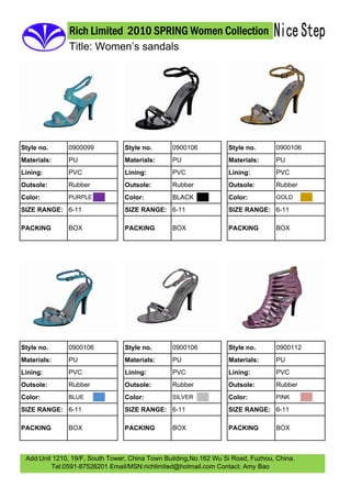 2010 Womens Sandals Volume 2