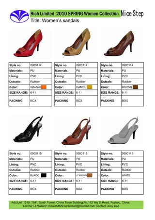 2010 Womens Sandals Volume 2