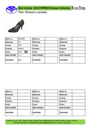 2010 Womens Sandals Volume 2