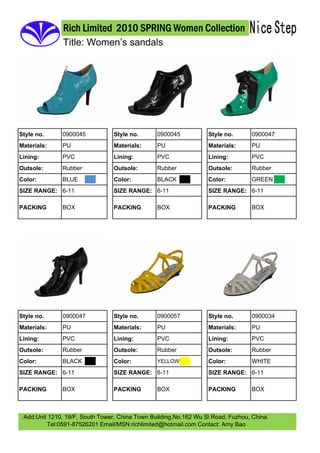 2010 Womens Sandals Volume 2