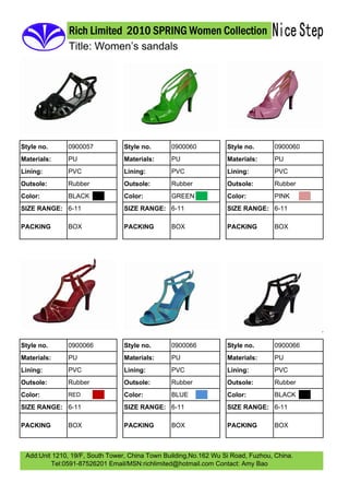 2010 Womens Sandals Volume 2