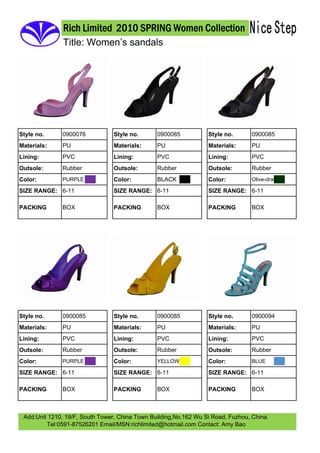 2010 Womens Sandals Volume 2