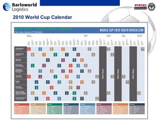 2010 World Cup Calendar