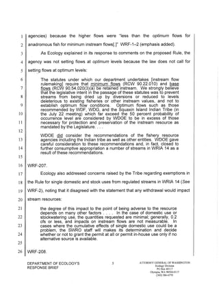 Squaxin Island Tribe v. Gregoire Ecology response brief