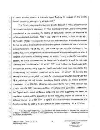 Squaxin Island Tribe v. Gregoire Ecology response brief