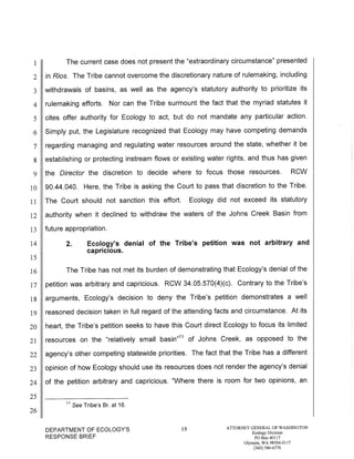 Squaxin Island Tribe v. Gregoire Ecology response brief