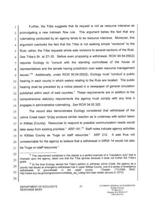 Squaxin Island Tribe v. Gregoire Ecology response brief