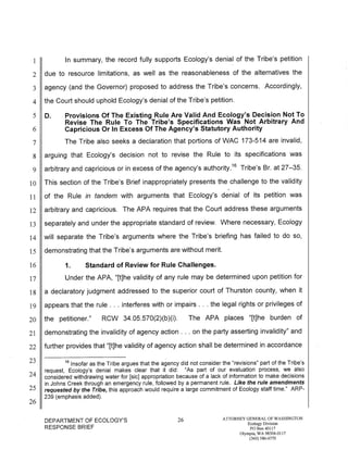 Squaxin Island Tribe v. Gregoire Ecology response brief