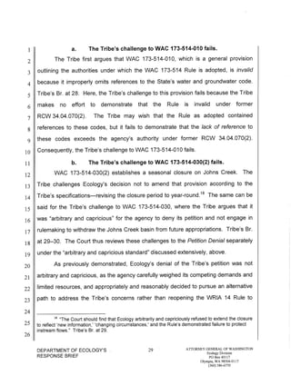 Squaxin Island Tribe v. Gregoire Ecology response brief