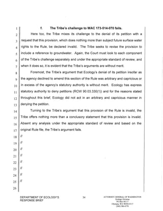 Squaxin Island Tribe v. Gregoire Ecology response brief