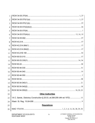 Squaxin Island Tribe v. Gregoire Ecology response brief