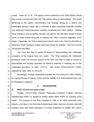 Squaxin Island Tribe v. Gregoire Ecology response brief