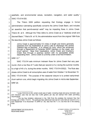 Squaxin Island Tribe v. Gregoire Ecology response brief