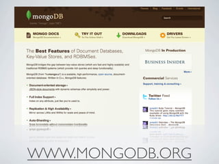 WWW.MONGODB.ORG
 