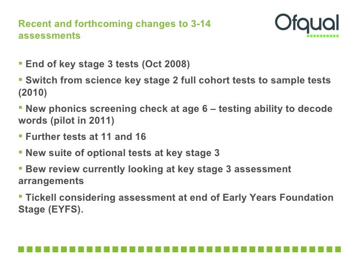 National Curriculum Assessments The View From The Regulator