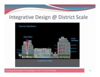 Integrative Design @ District Scale
42Creating Sustainable Communities Feb 8 '11 C4CD ForumCreating Sustainable Communities Feb 9 '11 C4CD Forum
 