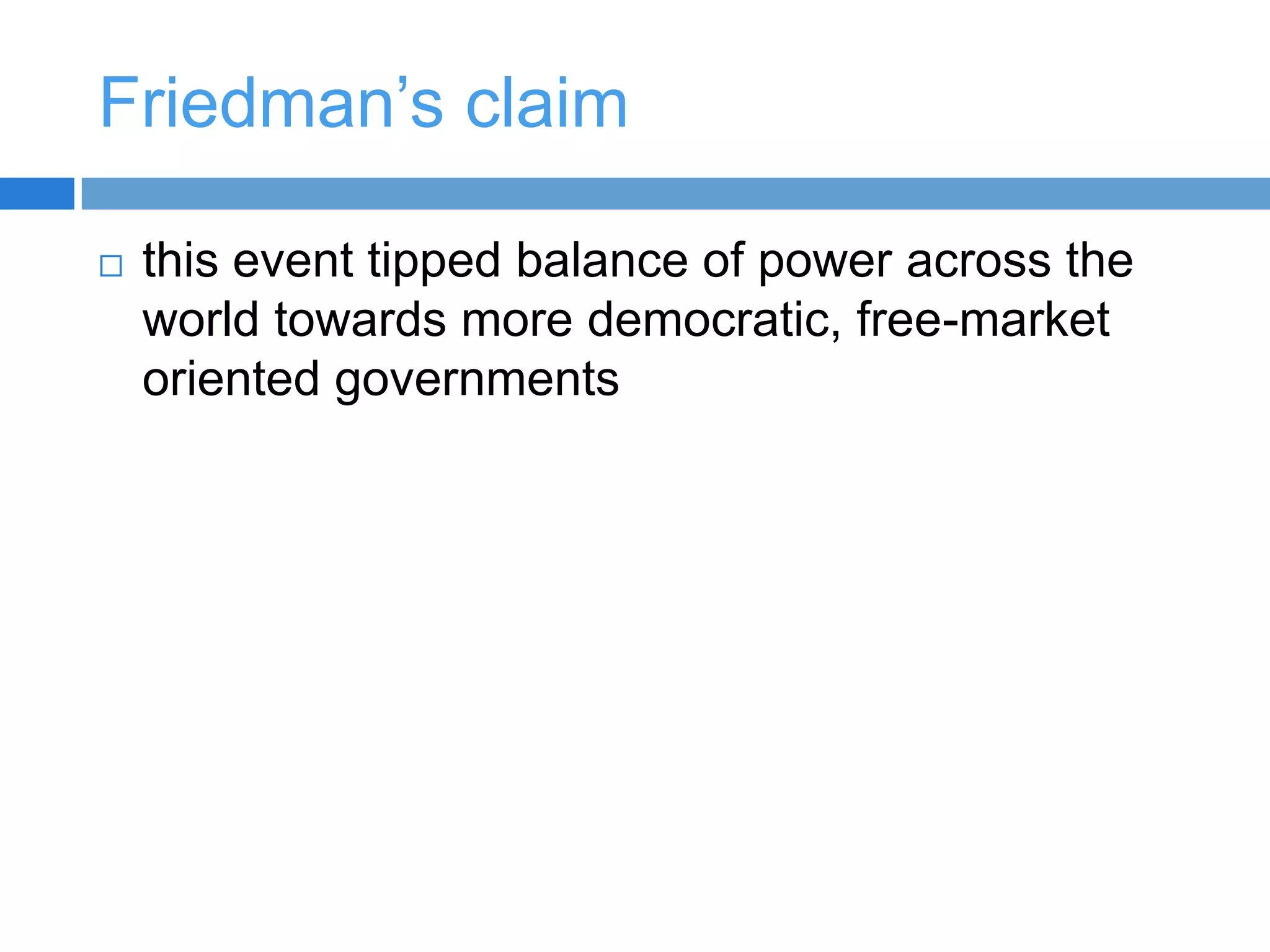 State AspectsMarket knowledgeInformation stored and retrievable in minds of individuals, computer memories or in written formObjective or experiential – latter most crusialMarket commitmentAmount and specificity of resources committed to a market (experiential knowledge may be one type)