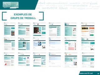 www.acc10.cat EXEMPLES DE  GRUPS DE TREBALL 