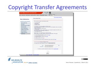 Copyright	
  Transfer	
  Agreements	
  



                 et al




                            Heinz Pampel | Osnabrück...
