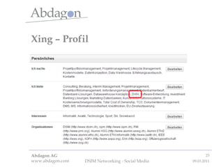 Xing – Profil 