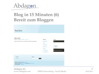 Blog in 15 Minuten (6) Bereit zum Bloggen 