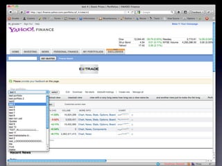 The accessibility features of Yahoo! Finance