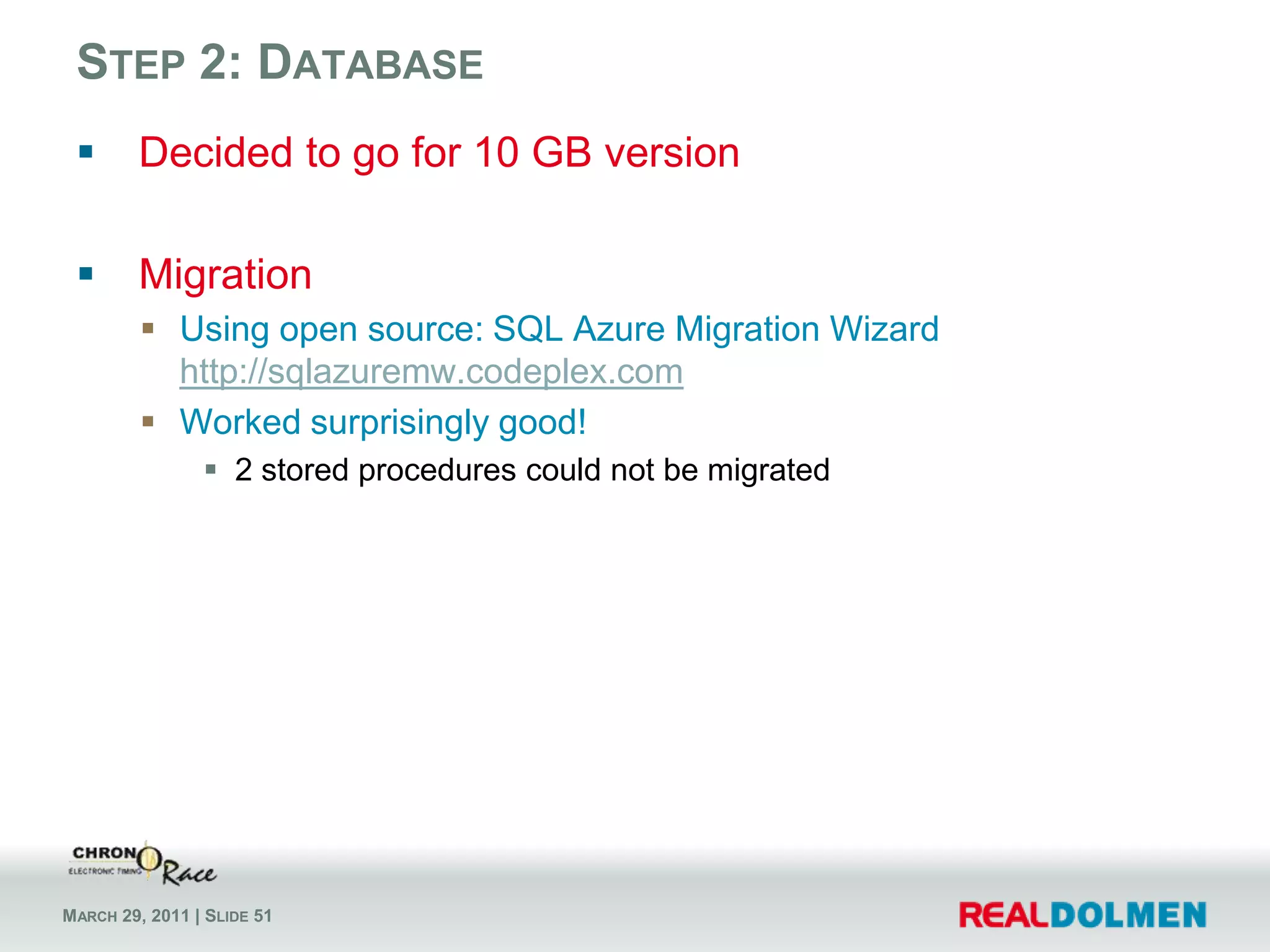 Possible solutionsCurrent solution: traffic spreadOther optionsInvest in infrastructureMigrate to a cloud model