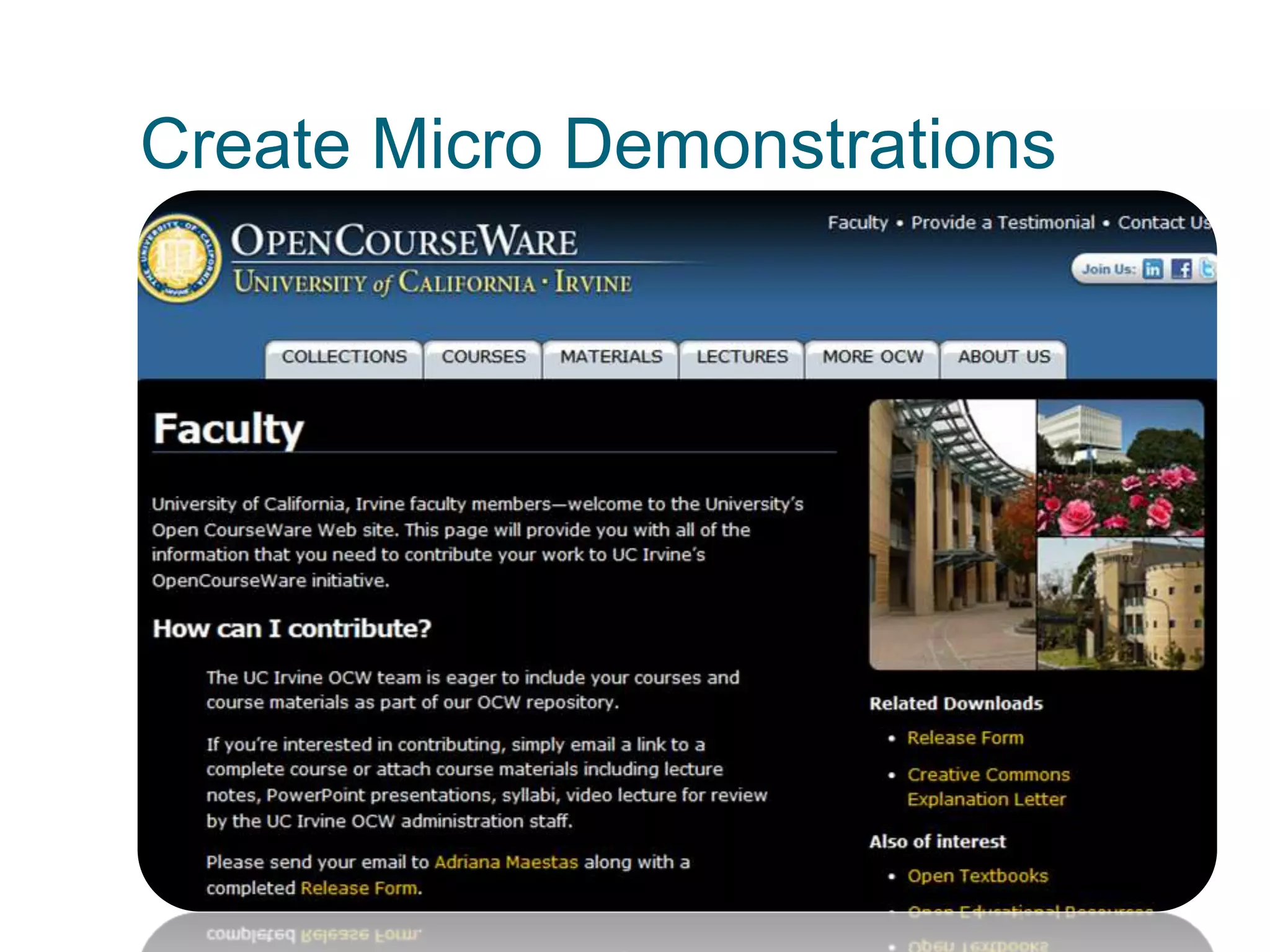 Create Micro Demonstrations
 