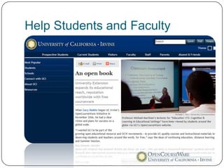 Help Students and Faculty
 