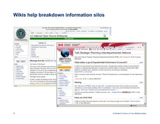 Wikis help breakdown information silos




9                                        © Deloitte & Touche LLP and affiliated entities.
 