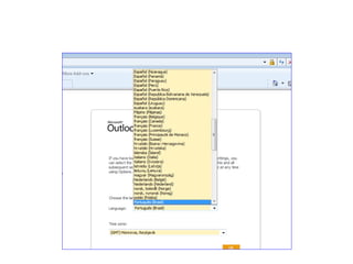 Configure o idioma e o fuso horário
 