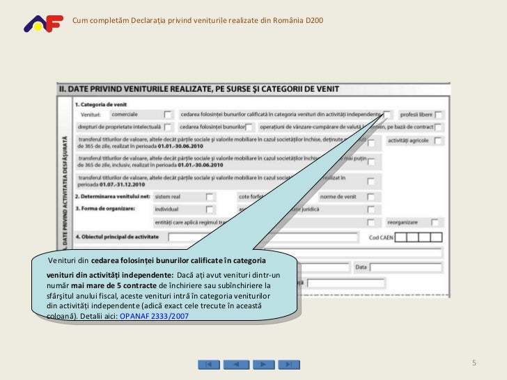 2011 04 20 Prezentare Anaf Declaratia 200 2011