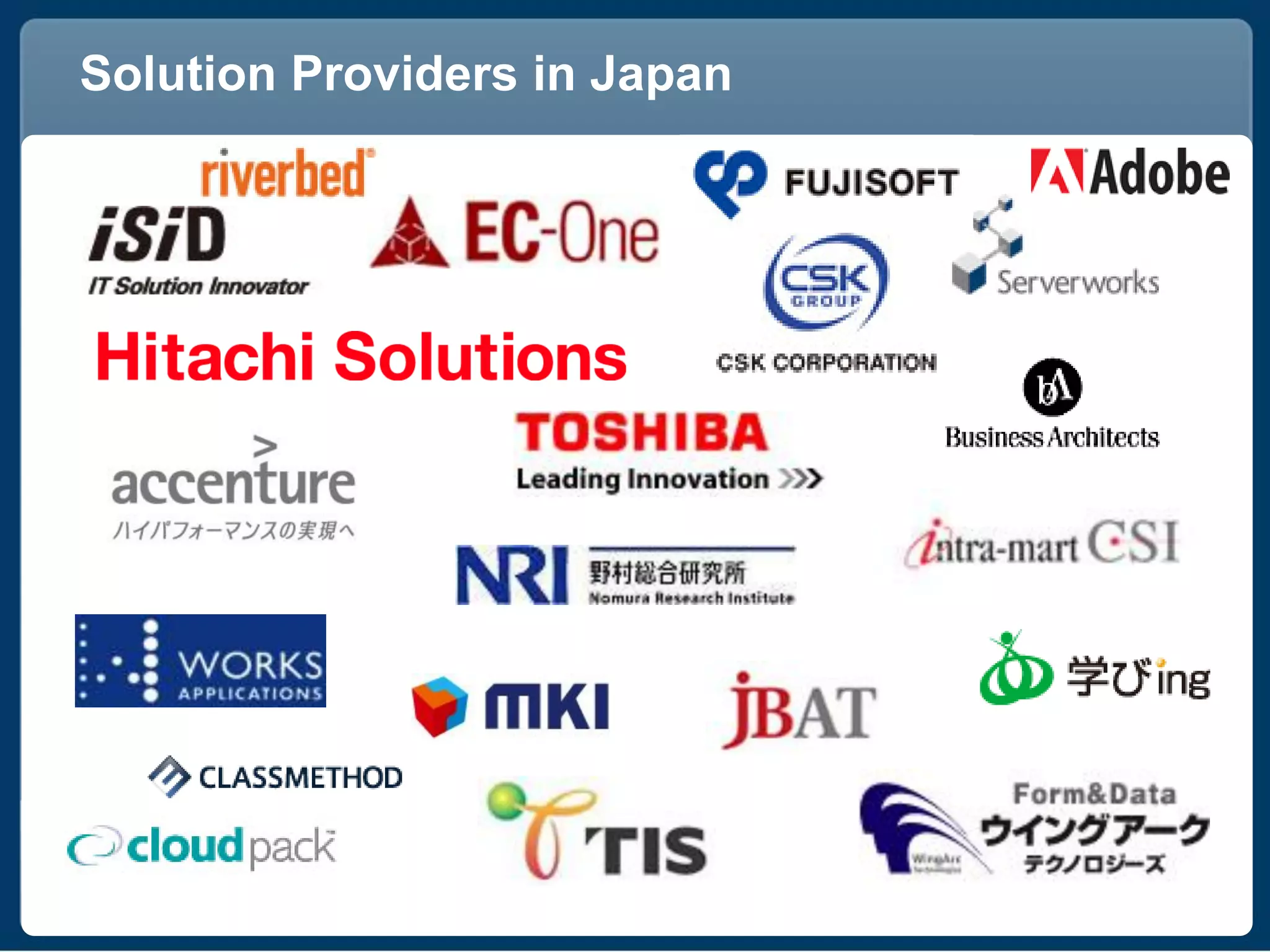 Solution Providers in Japan
 
