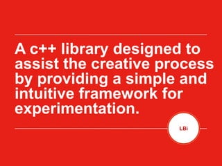 Introduction to Creative Coding and OpenFrameworks | PPT