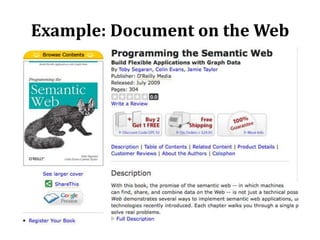 Semantics of content and links: implicit --> explicit(Tom Heath)8