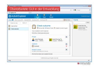 Überarbeitete GUI in der Entwicklung
 
