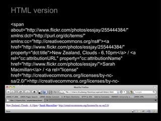HTML version <span about=&quot;http://www.flickr.com/photos/essjay/255444384/&quot; xmlns:dct=&quot;http://purl.org/dc/terms/&quot; xmlns:cc=&quot;http://creativecommons.org/ns#&quot;><a href=&quot;http://www.flickr.com/photos/essjay/255444384/&quot; property=&quot;dct:title&quot;>New Zealand, Clouds - 6.10pm</a> / <a rel=&quot;cc:attributionURL&quot; property=&quot;cc:attributionName&quot; href=&quot;http://www.flickr.com/photos/essjay/&quot;>Sarah Macmillan</a> / <a rel=&quot;license&quot; href=&quot;http://creativecommons.org/licenses/by-nc-sa/2.0/&quot;>http://creativecommons.org/licenses/by-nc-sa/2.0/</a></span> 