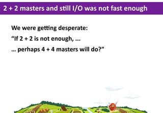 2  +  2  masters  and  sLll  I/O  was  not  fast  enough

   We  were  geing  desperate:
   “If  2  +  2  is  not  enough,...