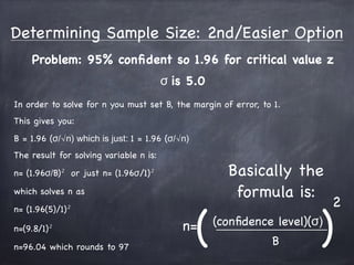 Ap Statistics Confidence Intervals With Means One Sample