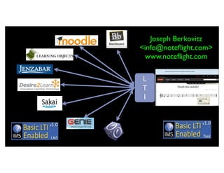 Joseph Berkovitz
<info@noteﬂight.com>
 www.noteﬂight.com

L
T
I
 