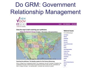 Do GRM: Government
Relationship Management
Britt
Blaser
 