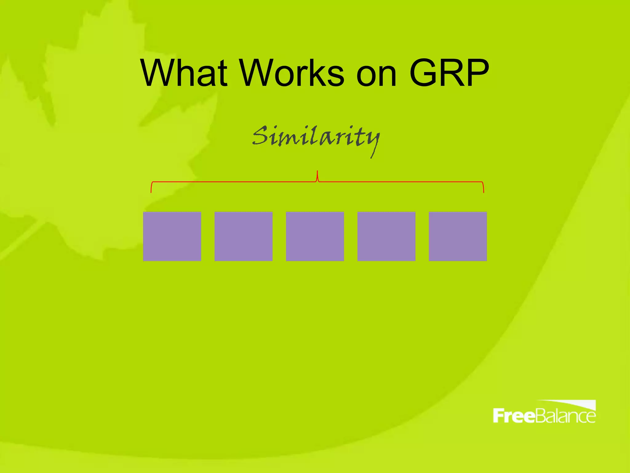 What Works on GRPSimilarity