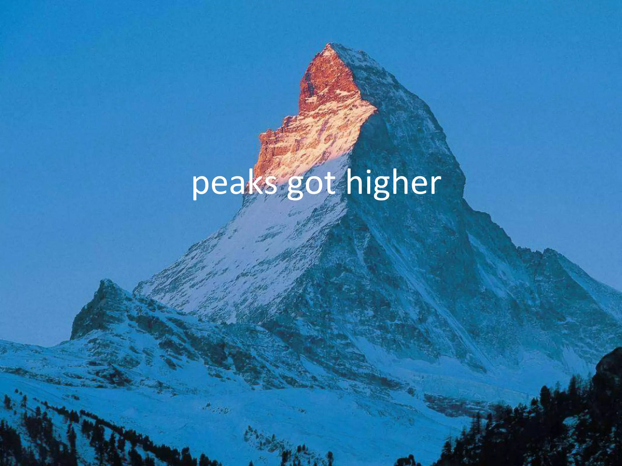 peaks got higher