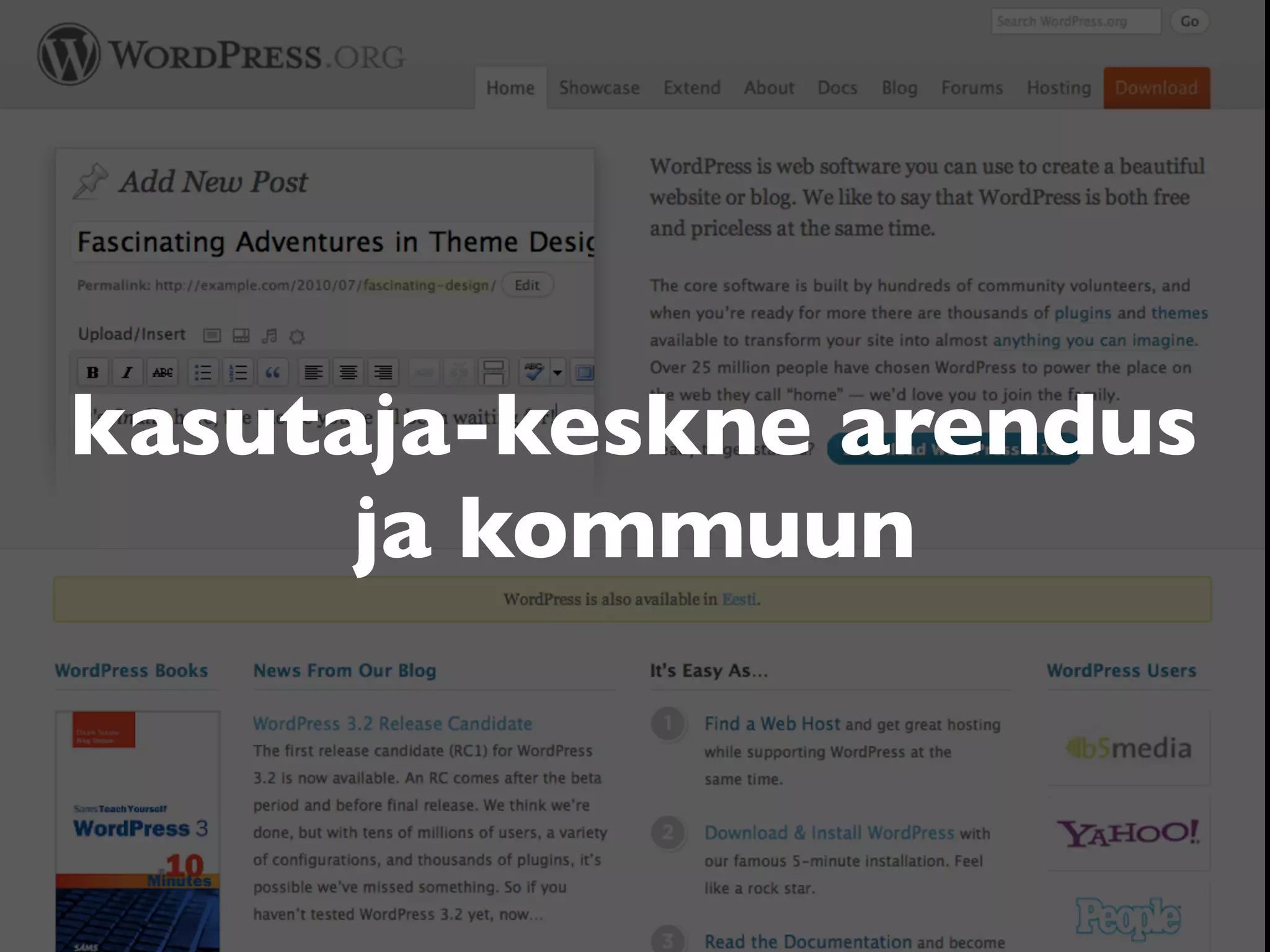 kasutaja-keskne arendus
      ja kommuun
 