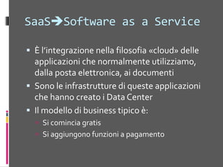 Costi NascostiAcquisizione Hardware e SoftwareCespitiInstallazioneConfigurazioneAmministrazionePatchFailureGuasti